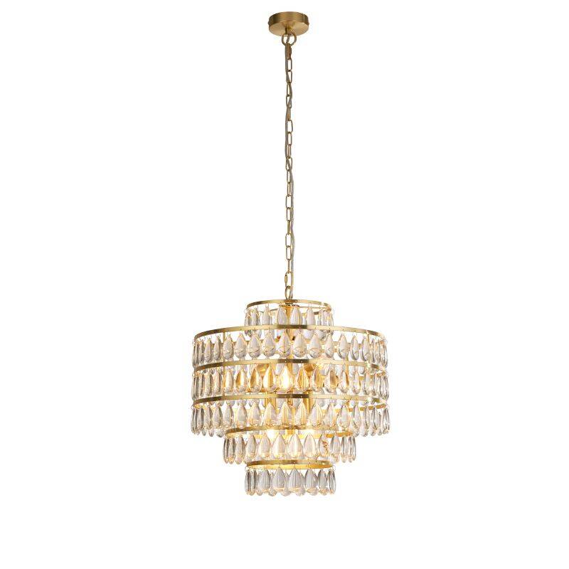 Image of Luxia Villandry 9 Light Glass Chandelier