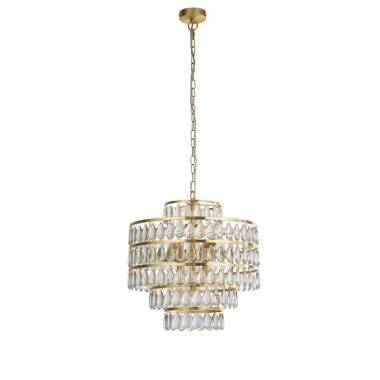 Image of Luxia Villandry 9 Light Glass Chandelier