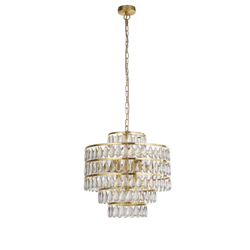 Image of Luxia Villandry 9 Light Glass Chandelier