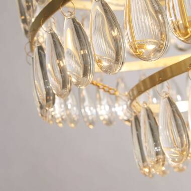 Image of Luxia Villandry 9 Light Glass Chandelier