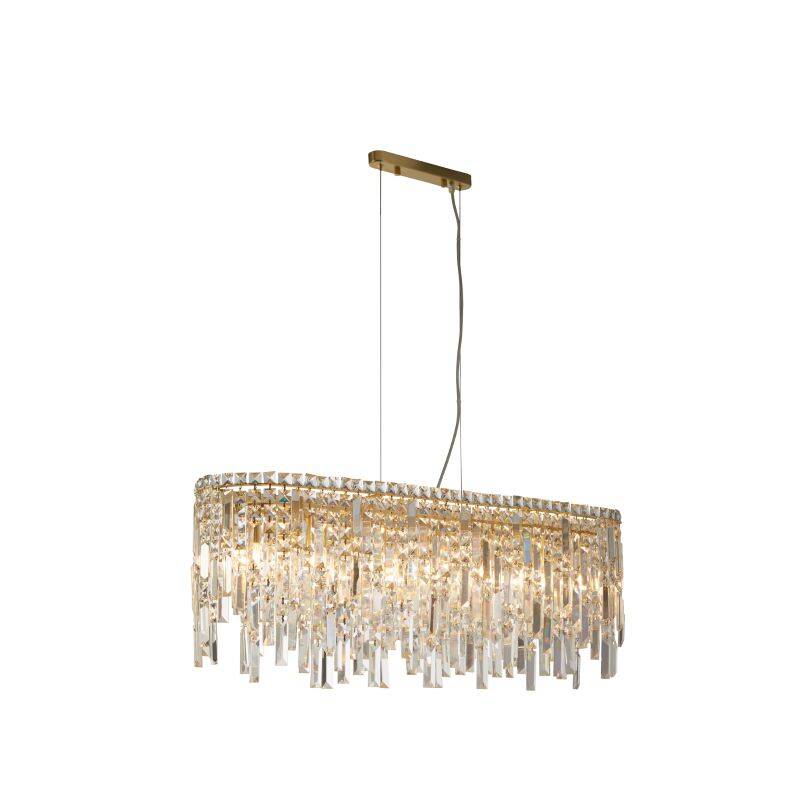 Image of Luxia Bordeaux 8 Light Glass Bar Ceiling Pendant