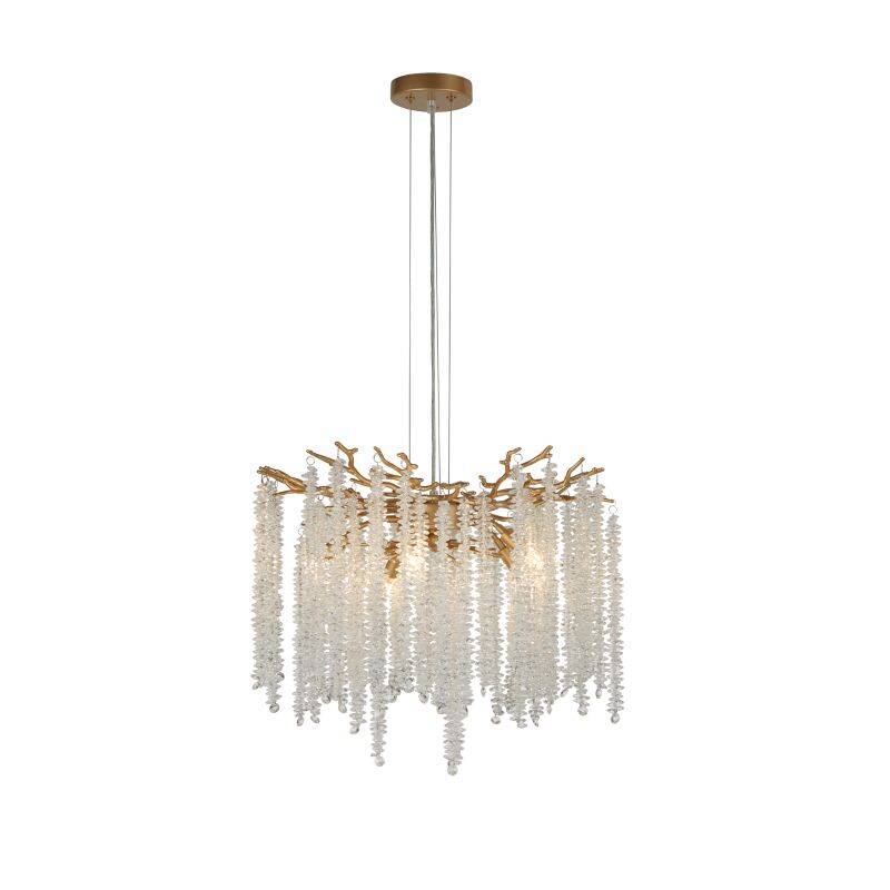Image of Luxia Deauville 5 Light Glass Chandelier