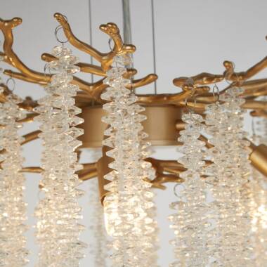 Image of Luxia Deauville 5 Light Glass Chandelier