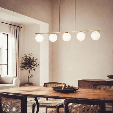Image of Edit Boqor 5 Light Semi-Flush Bar Ceiling Pendant