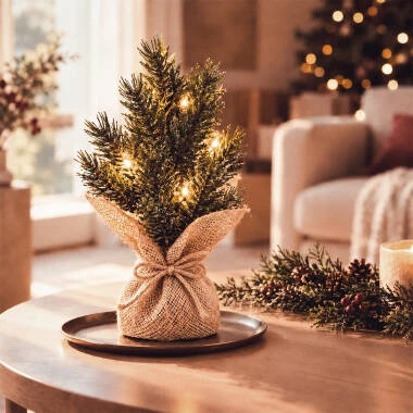 Edit Pine Battery Operated LED Christmas Tree