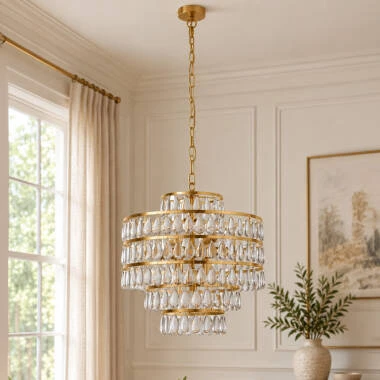 Luxia Villandry 9 Light Glass Chandelier