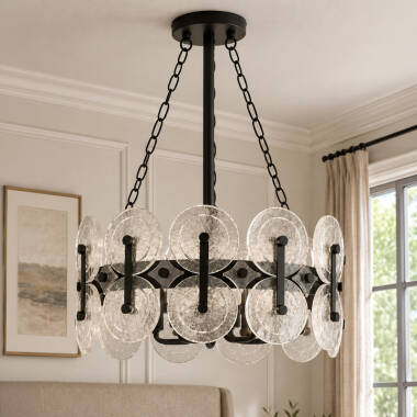 Image of Luxia Chicago 5 Light Glass Chandelier