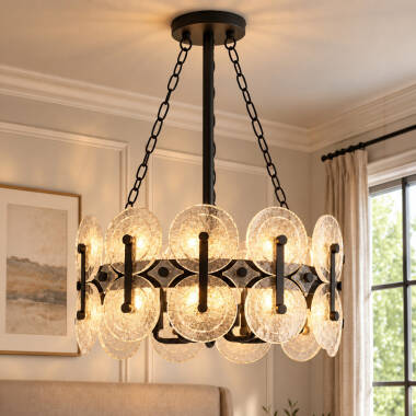 Image of Luxia Chicago 5 Light Glass Chandelier