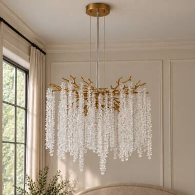 Image of Luxia Deauville 5 Light Glass Chandelier
