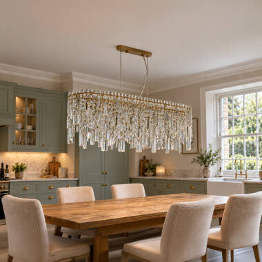 Image of Luxia Bordeaux 8 Light Glass Bar Ceiling Pendant
