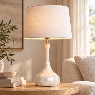 Luxia Manhattan Mother of Pearl Table Lamp