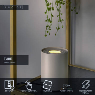 Image of Lucide Tube Touch Table lamp