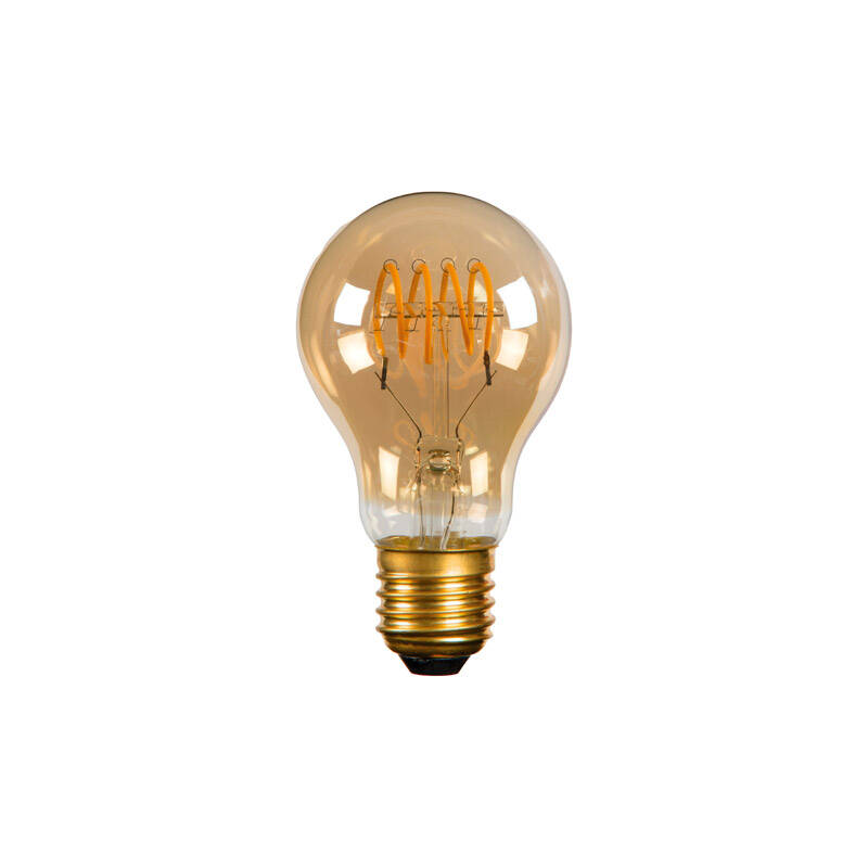 Image of Lucide 4.9W Dimmable LED Decorative Filament Amber GLS Bulb - Screw Cap