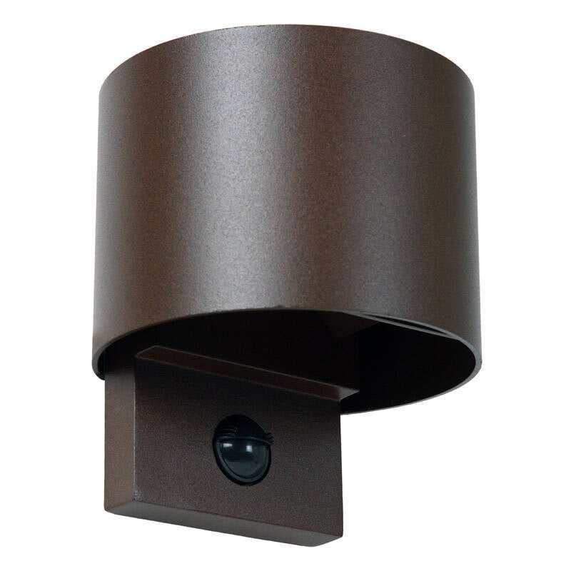 Image of Lucide Tadzio Round LED Outdoor Wall Light With PIR Sensor