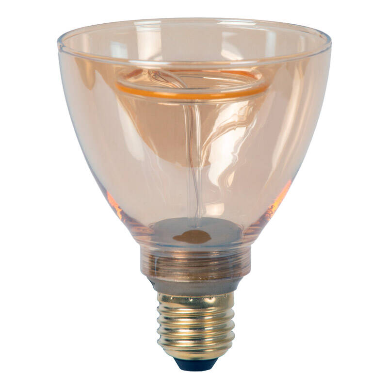 Image of Lucide 3.5W Non-Dimmable LED 90mm Amber Bulb - Screw Cap