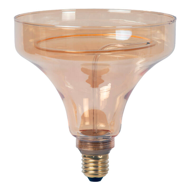 Image of Lucide 4W Non-Dimmable LED Decorative Filament 150mm Amber Bulb - Screw Cap