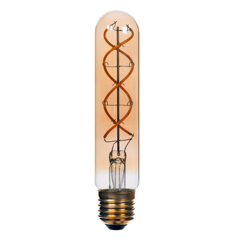 Image of Lucide 9W Dimmable LED Decorative Filament 300mm Amber Tubular Bulb - Screw Cap