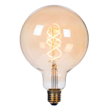 Lucide 9W Dimmable LED Decorative Filament 125mm Amber Globe Bulb - Screw Cap