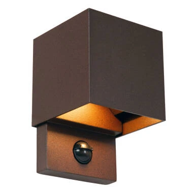 Lucide Tadzio Cube LED Outdoor Wall Light With PIR Sensor