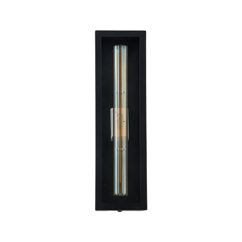 Image of Westport Obsidian LED Half Lantern Outdoor Wall Light