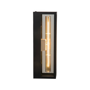Image of Westport Obsidian LED Half Lantern Outdoor Wall Light