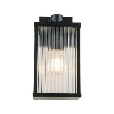 Image of Edit Aster Ridged Glass Outdoor Hanging Wall Light