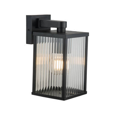 Image of Edit Aster Ridged Glass Outdoor Hanging Wall Light