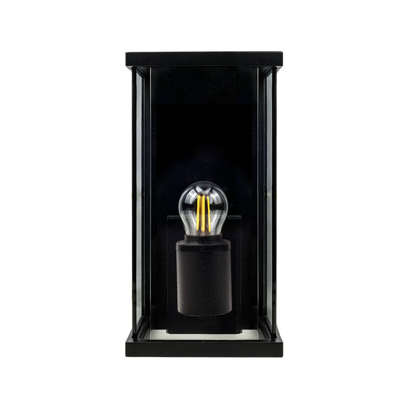 Image of Edit Halo Half Lantern Outdoor Wall Light