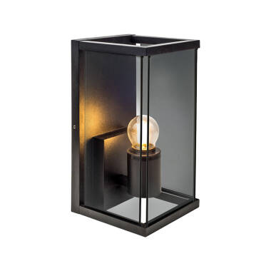 Image of Edit Halo Half Lantern Outdoor Wall Light