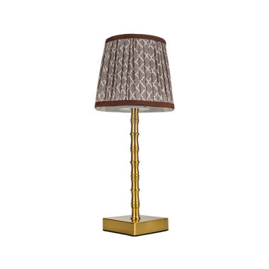 Image of Wisteria Sora House Faux Silk USB Rechargeable LED Table Lamp