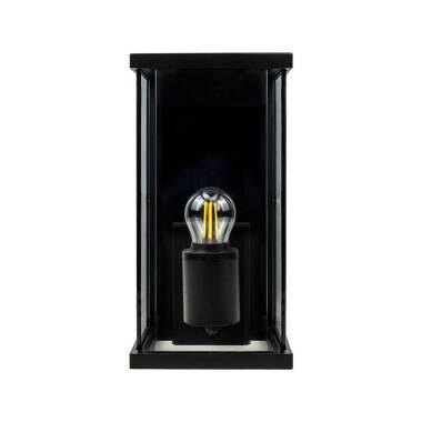 Image of Edit Halo Half Lantern Smoked Glass Outdoor Wall Light with PIR Sensor