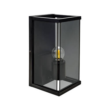 Image of Edit Halo Half Lantern Outdoor Wall Light with PIR Sensor