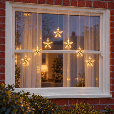 Konstsmide Christmas 1.18M Warm White LED Star Curtain Lights