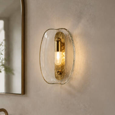 Image of Wisteria Velluto Bathroom Glass Wall Light