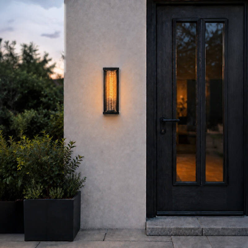 Image of Westport Arcora Half Lantern Outdoor Wall Light
