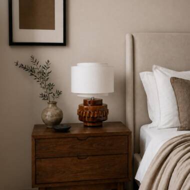 Image of Khudi & Khora Ceramic Ember Table Lamp