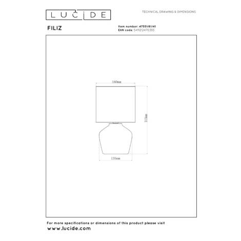 Image of Lucide Filiz Table Lamp