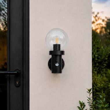 Image of Edit Fjord Outdoor Lantern Wall Light with PIR Sensor