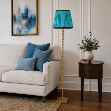 Image of Wisteria Sora House Faux Silk USB Rechargeable LED Floor Lamp