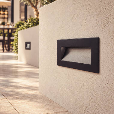 Edit 6W Groult Recessed Outdoor Cool White LED Wall Light