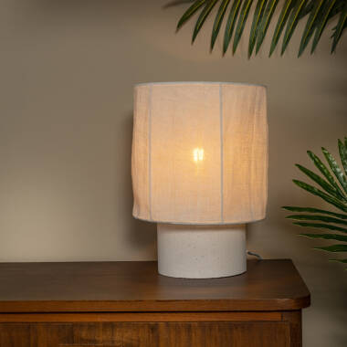 Lucide Tissaja Large Linen Table Lamp