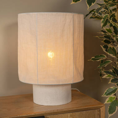 Lucide Tissaja Large Linen Table Lamp