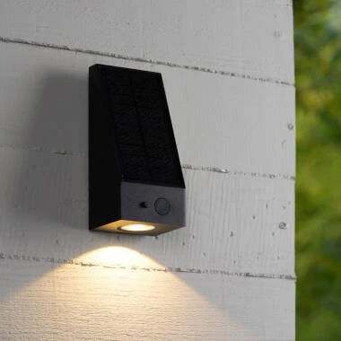 Lucide Irwin Solar LED Outdoor Wall Light with PIR Sensor