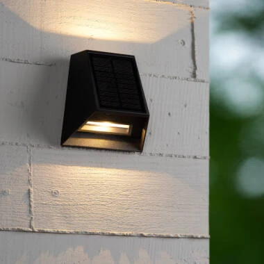 Lucide Luton Solar LED Outdoor Up & Down Wall Light with PIR Sensor