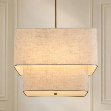 Westport Vesper Linen Ceiling Pendant Light