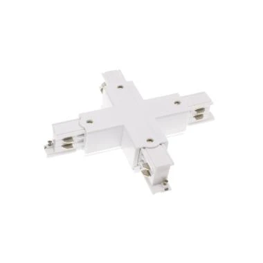 Three Circuit Track Light X Shaped Connector
