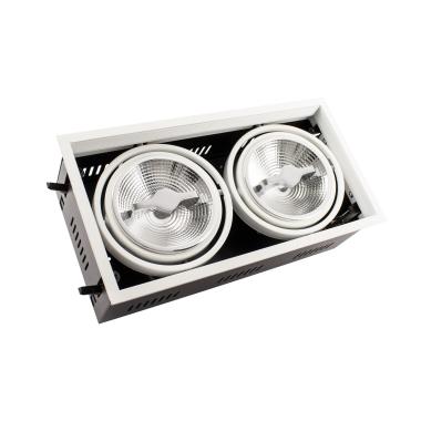 Rectangular 30W Twin CREE-COB LED Adjustable Downlight Cutout 315x155mm