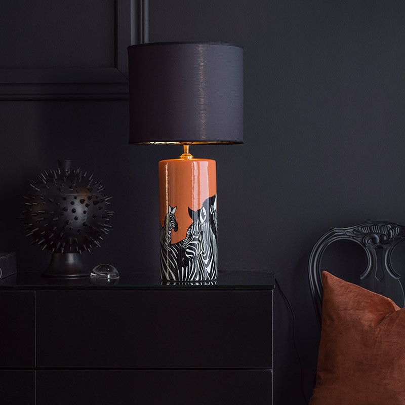 Zebra table lamp discount