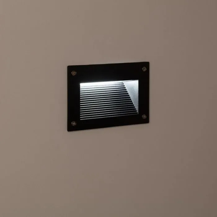 EDIT MYSTIC WARM WHITE LED RECESSED OUTDOOR WALL LIGHT - BLACK