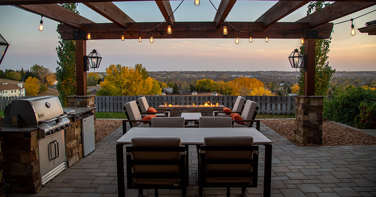 summer stylish patio outdoor space